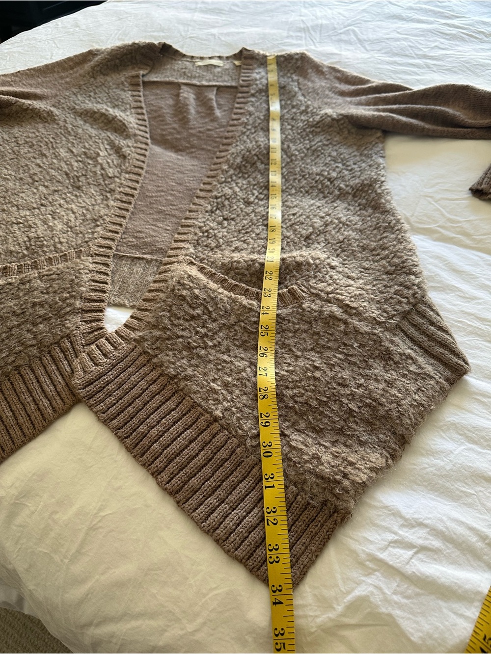 Anthropologie “Sleeping on Snow” Cozy open front cardigan, size large - Picture 9 of 14